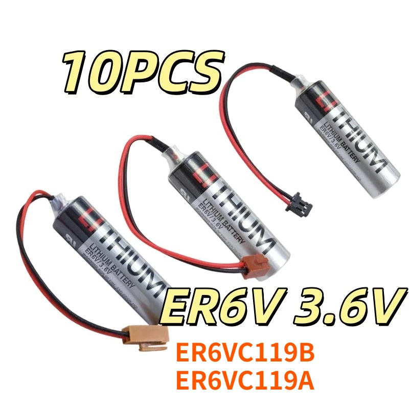 10PCS ER6V 3.6V ER6VC119B ER6VC119A 3.6V Programmable Battery with Plug