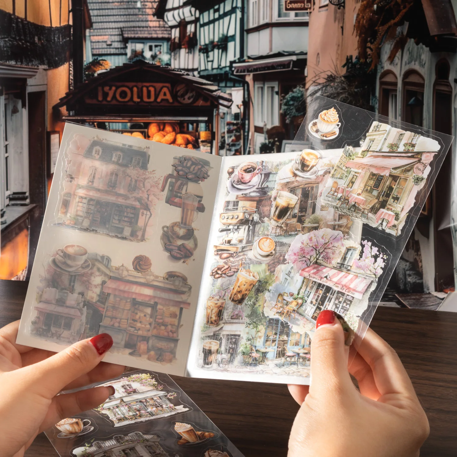 18 ورقة باريس السفر ذات المناظر الطبيعية الخلابة ملصقات كتاب لاصق Diy بها بنفسك حساب اليد ألبوم اليوميات سكرابوكينغ غير المرغوب فيه مجلة الإمدادات #1