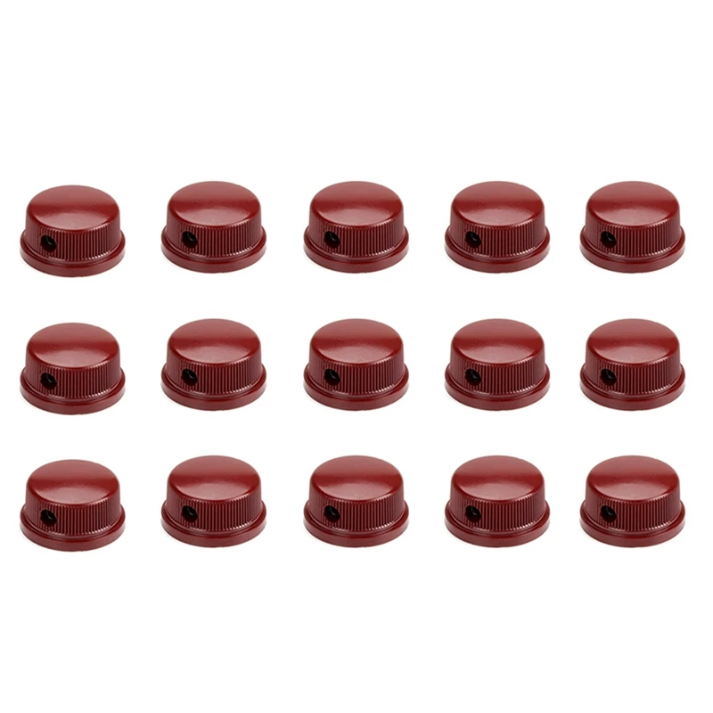 30PCS 6.35Mm Shaft Brass Inside Set Screw Guitar Pedal Effects Control Amp Knob Guitar Replacement Red