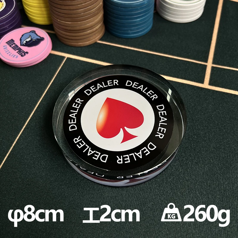 Big Crystal Poker Dealer Button