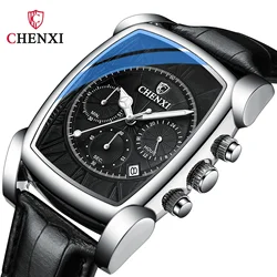 CHENXI 909 New Man WristWatch Business Chronograph Men Watch Military Top Brand Luxury Genuine Leather Business Sport Male Clock