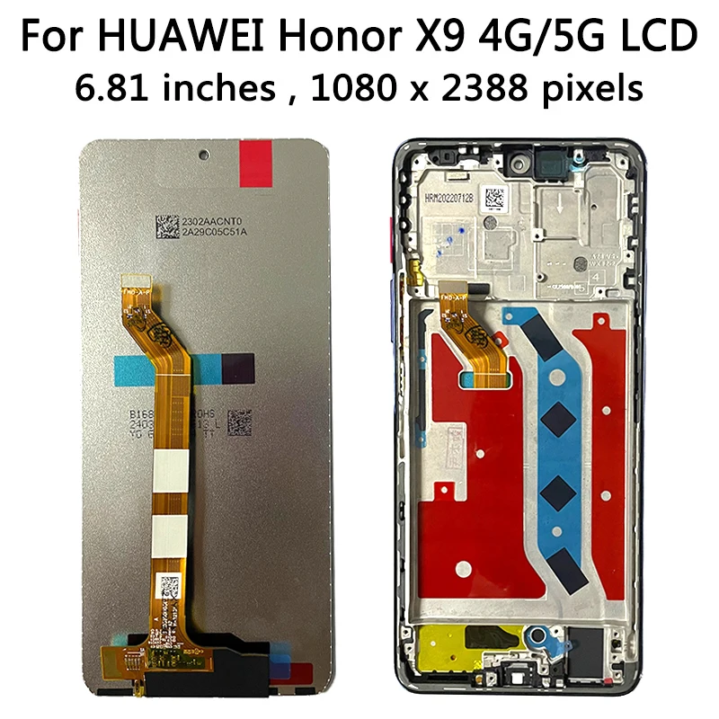 IPS LCD For Honor X5 X6 X7 X8 X9 LCD Display Screen Touch Panel Digitizer Replacement For Honor X8 4G LCD X9 5G Display Frame