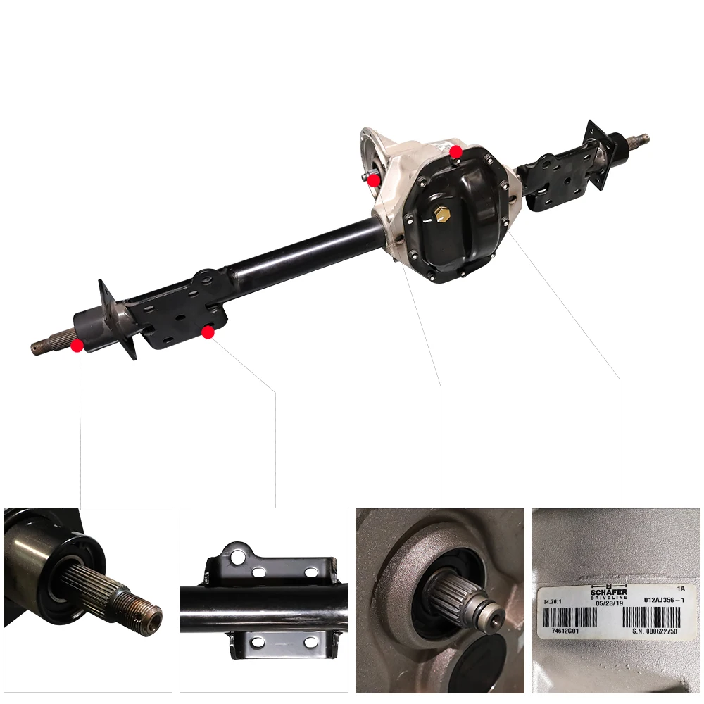 Golf Cart Rear Alex Assembly for EZGO 2004-2022 Electric Models - 74612-G01