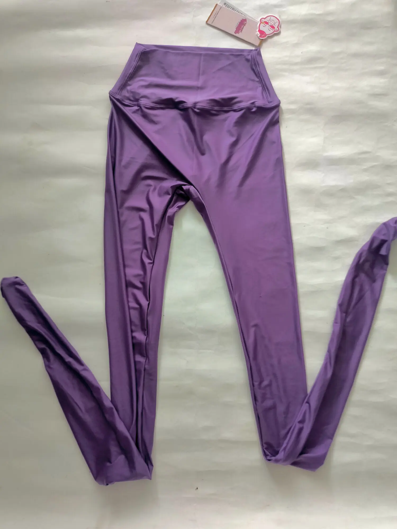 Collant a vita alta da donna in raso di seta sottile lucido leggings collant Fitness pantaloni sportivi da yoga sottili pantaloni