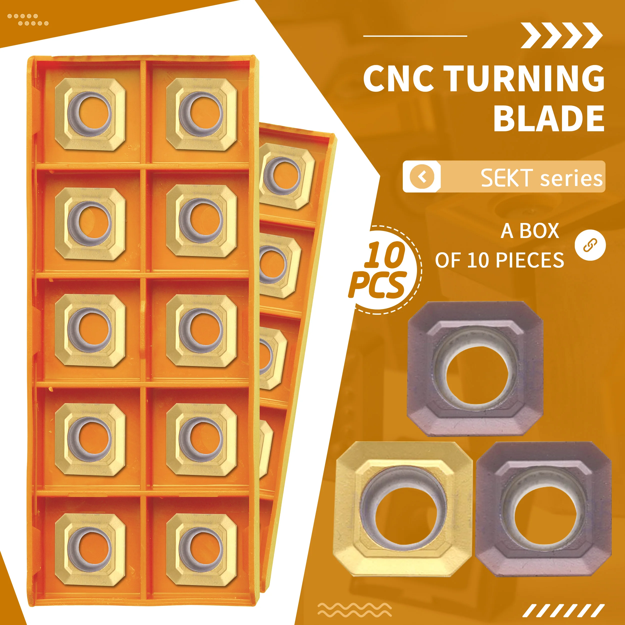 10 Chiếc SEKT1204AFTN FK US735 UE6020 VP15TF Cứng Lưỡi Dao Hợp Kim Tiện Bằng Máy CNC Biến Dụng Cụ Xay Miếng Thép Không Gỉ Dụng Cụ Quay Rau