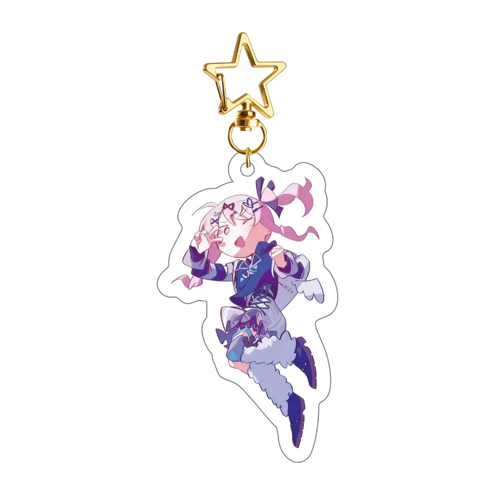 Cartoon Anime Figures Kagamine Rin Acrylic Keychain Pendant Bag Keychain Accessories Children Holiday Birthday Gift Decoration