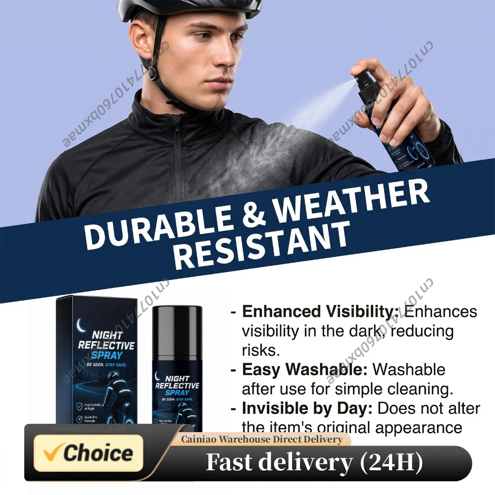 Driveway Reflective Paint Spray 100ml Clear Night Visibility Weatherproof Coating Cycling Running Road Safety Film