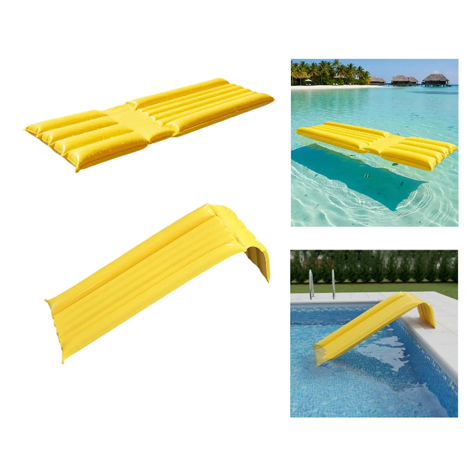 Kids Inflatable Slide Lightweight Pool Float Mat Portable Water Play for Family Gatherings Birthday Fun