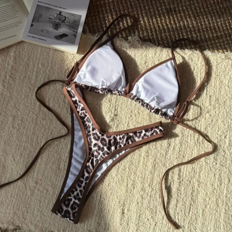 ليوبارد مثير البيكينيات 2025 المايوه النساء ملابس السباحة رفع الإناث الشاطئ ملابس سباحة حريمي لباس سباحة البرازيلي مجموعة البكيني بركة السباح