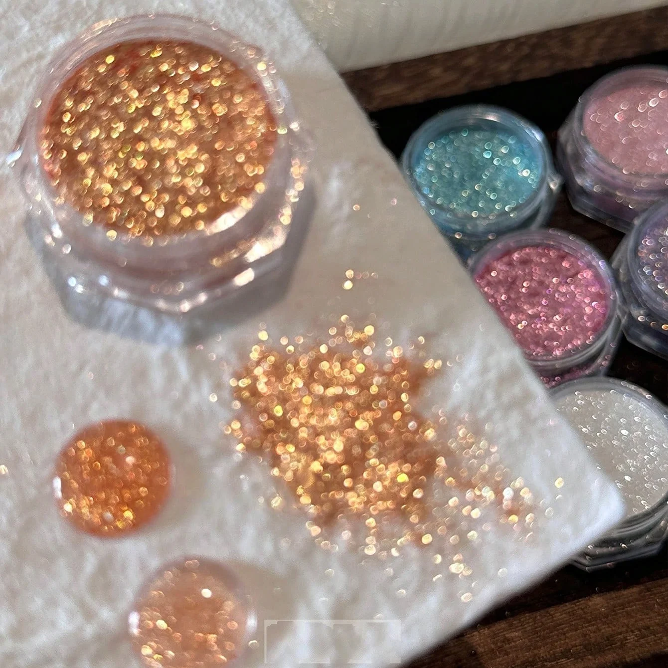 海塩クリスタルダイヤモンドネイルパウダー、超微細グリッターシュガーネイルパウダー、DIYネイルアート、スノーフレークデザイン