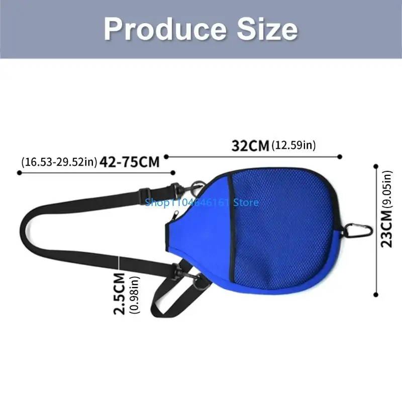Portable Pickleballs Gear Carry Bag Case with Adjustable Shoulder Belt Tear Resistant For Field Training