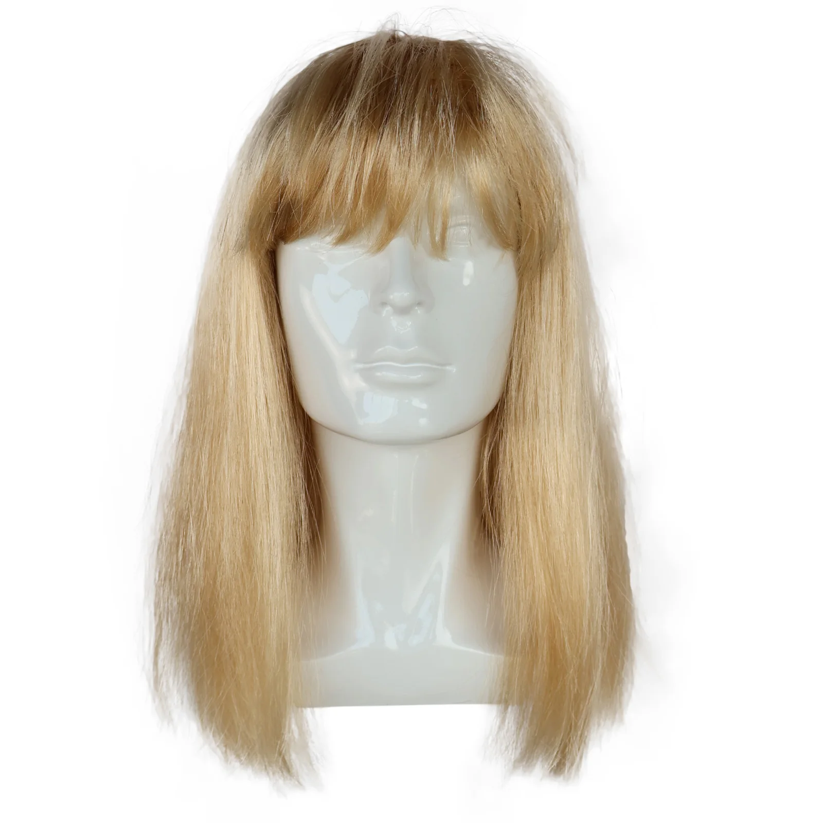 

Синтетический длинный прямой золотой парик для косплея для вечеринки на Хэллоуин