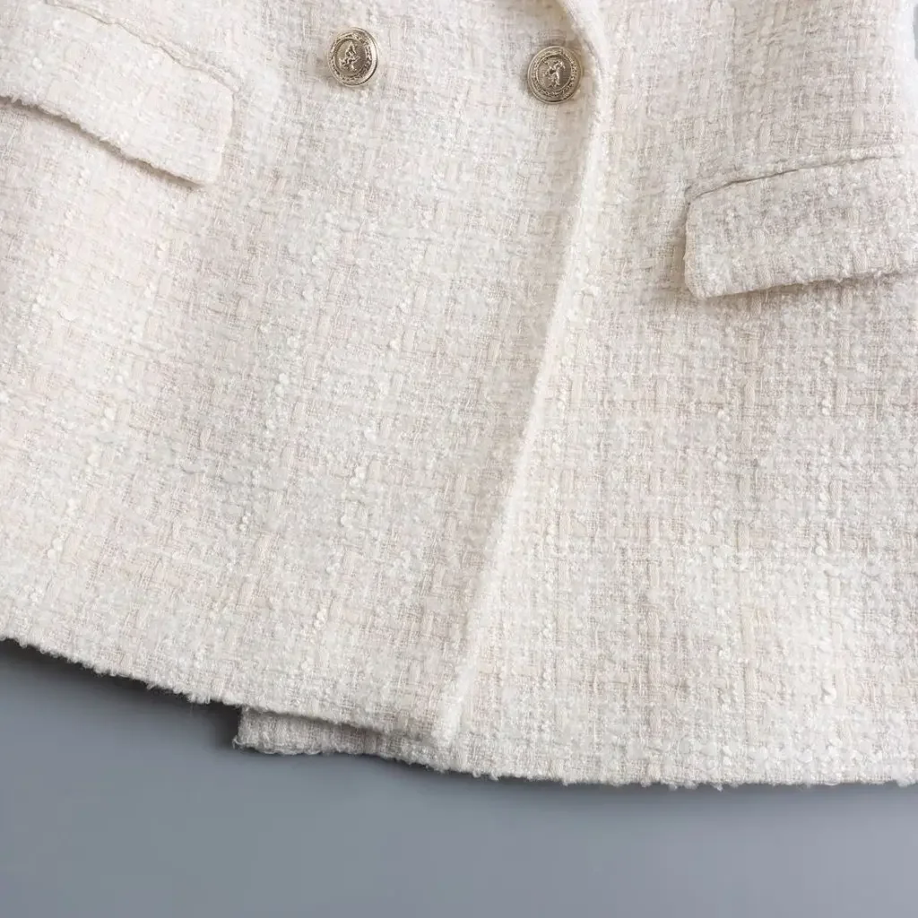 Giacca da abito con trama doppiopetto da donna Autunno Stile europeo americano all'ingrosso B48660