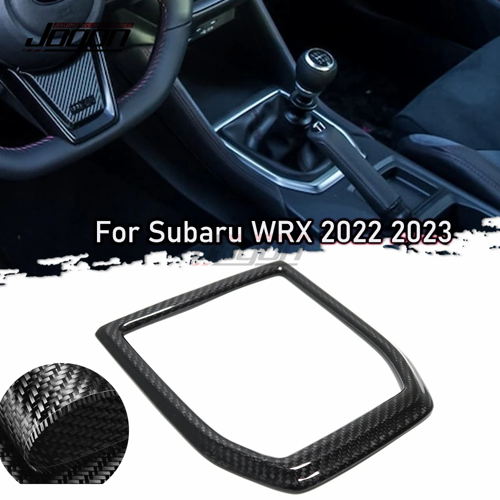 

100% Real Carbon Fiber Car Interior Console Gear Shift Panel Cover Sticker Trim Manual Transmission For Subaru WRX 2022 2023