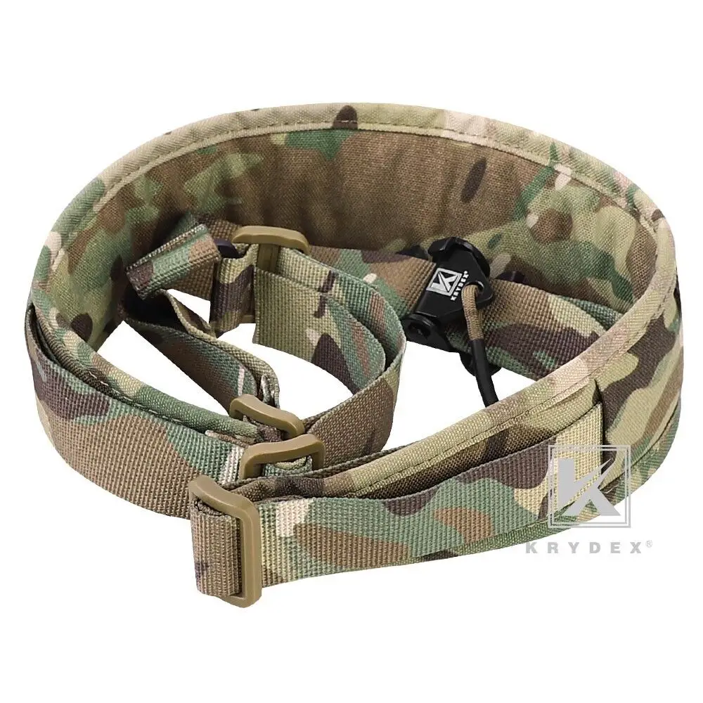 KRYDEX eslinga de Rifle táctico, tirachinas Modular de un solo punto para pistola, correa de hombro para caza, accesorios de Airsoft al aire libre, Camo MC