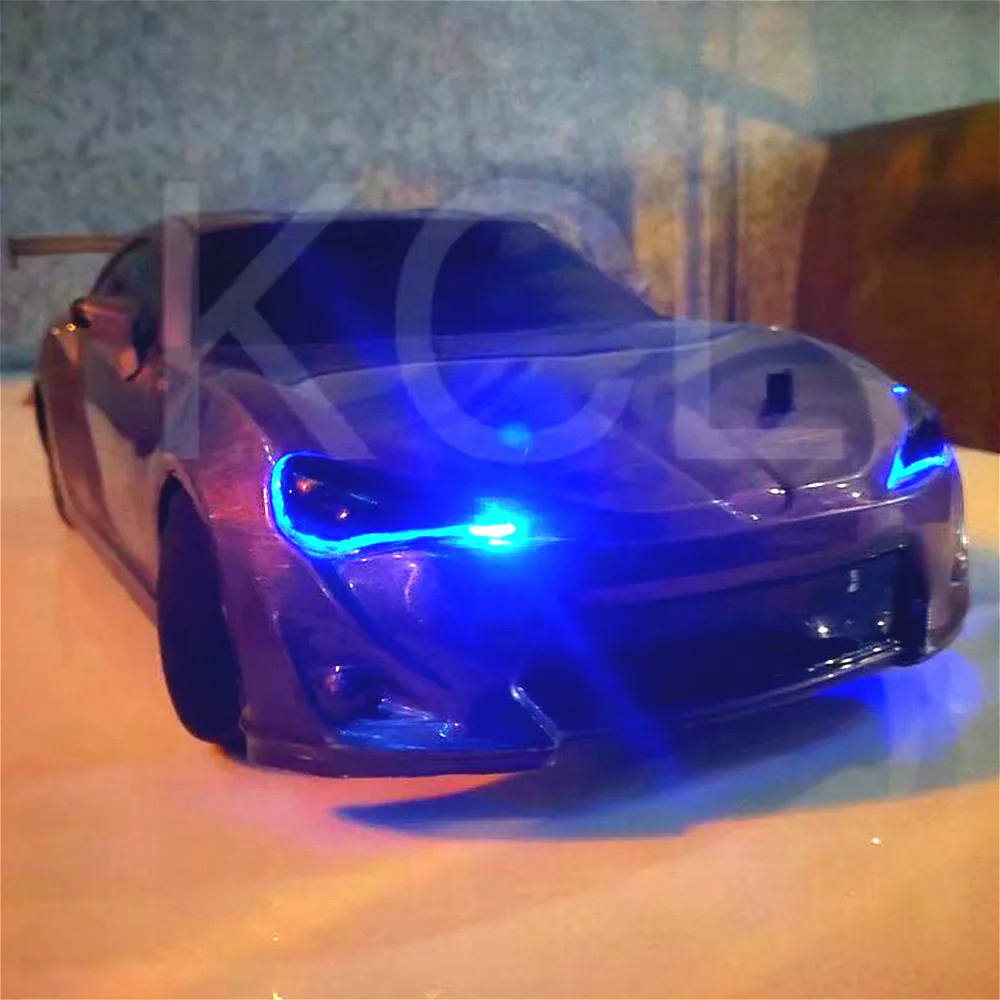 LED Headlight Daytime Running Lights Taillight Chassis Lamps for 1/10 RC Crawler Car Short-Course Truck Drifting Flat Sports Car