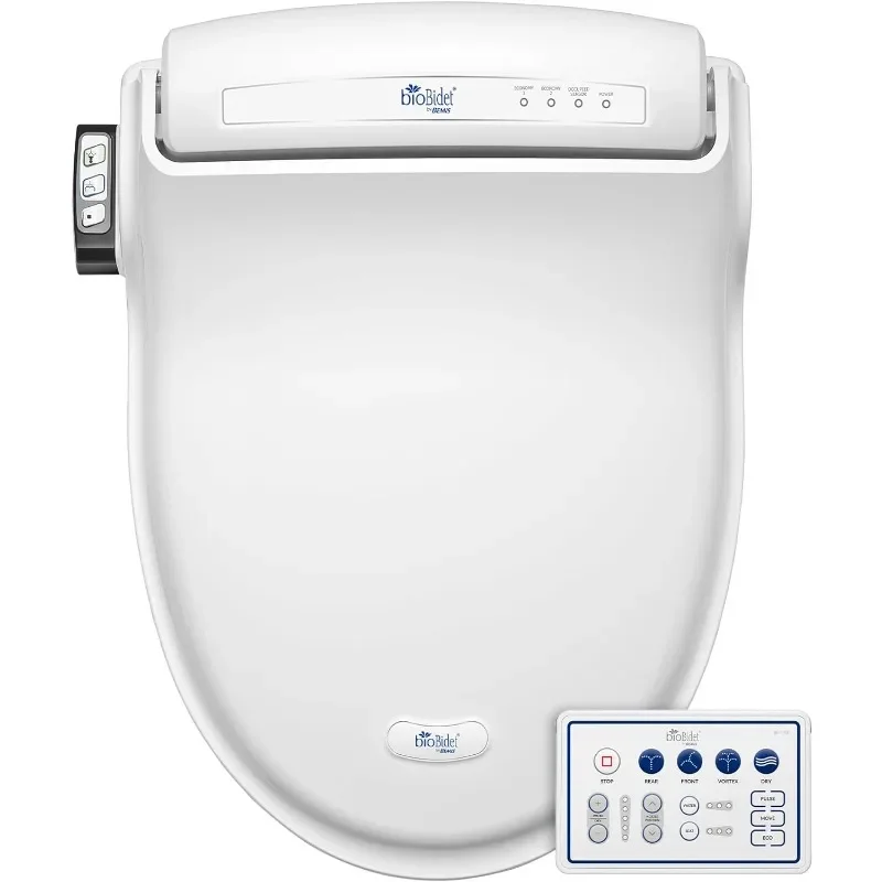 

home.Electric Bidet Toilet Seat, Warm Water Heated Seat with Slow Close Lid, Remote Control, Elongated White patio chair