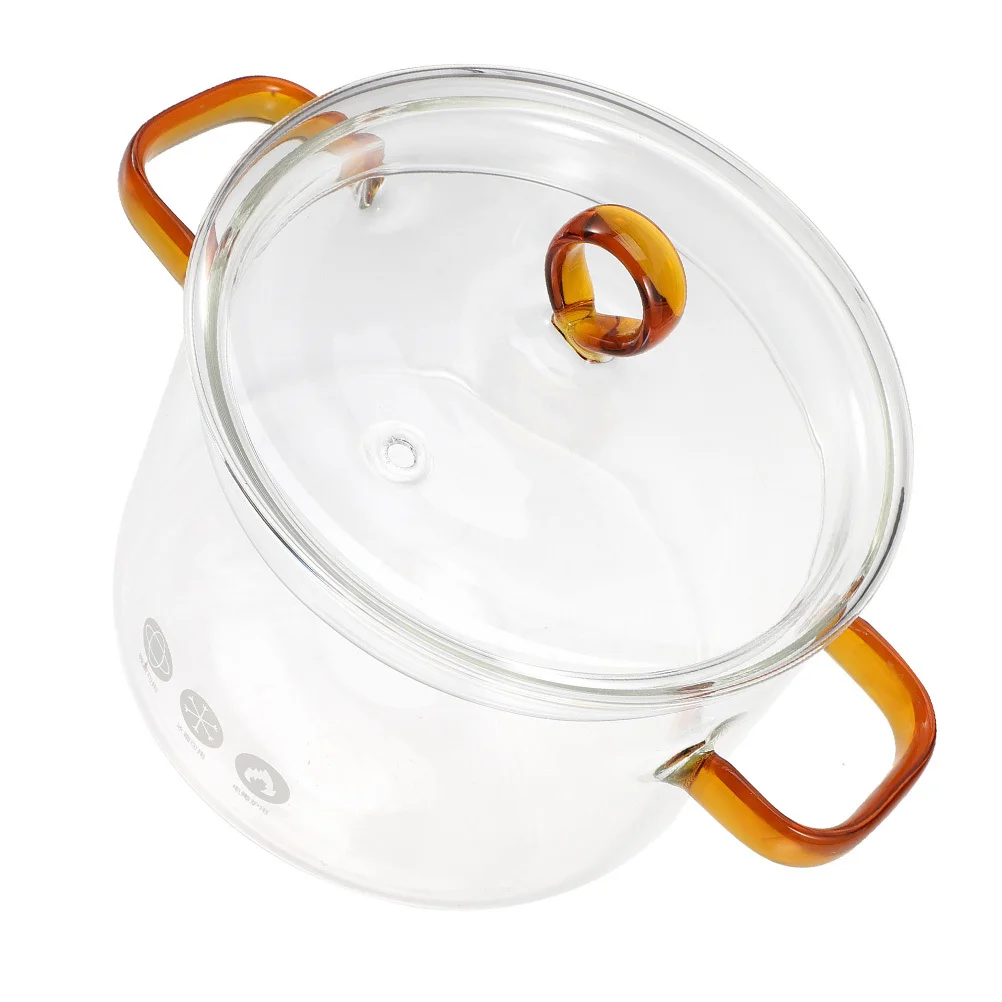 

Transparent Glass Stew Pot with Lid Oven Proof Microwave Oven Cooking Pot Kitchen Braised Cookware for Home Kitchenware Stew