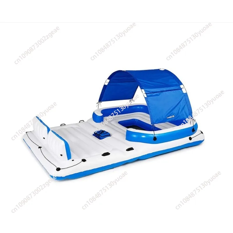 

6 People Water Floating Island Pool Giant Lake Leisure Raft Large PVC Inflatable Island for Lake Beach River