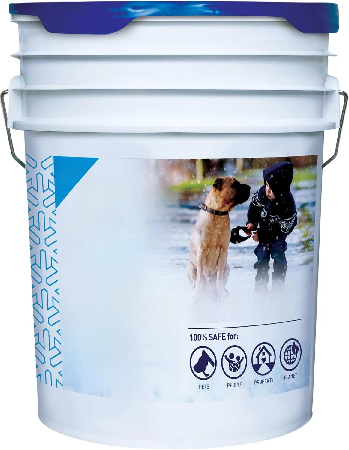 Pet Friendly Ice Melt Concrete Safe Non Toxic Salt Chloride Free for Driveways, Sidewalks, and Various Terrain, 35 lb Pail