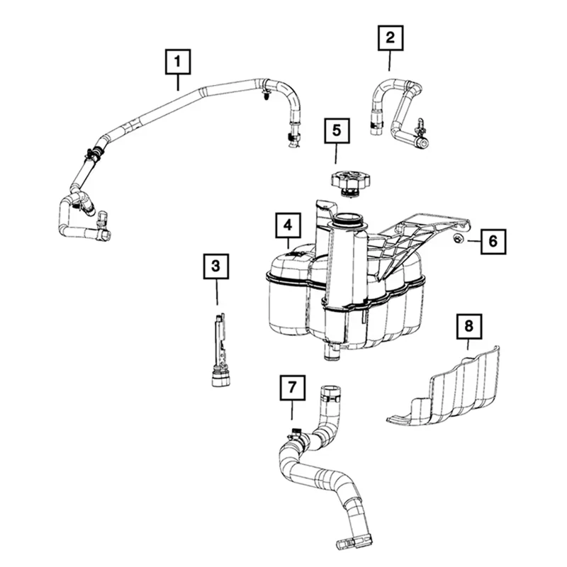 

68354536AA Датчик уровня резервуара охлаждающей жидкости радиатора дизельного топлива для Dodge Ram 2500 3500 4500 5500 2013-2018