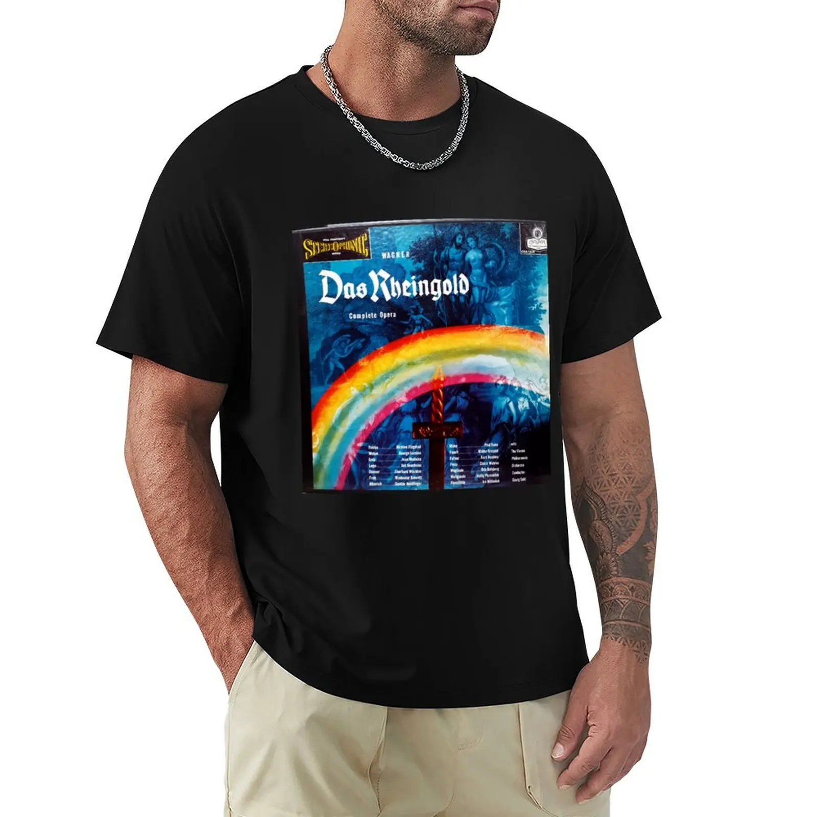 Das Rheingold, Richard Wagner, Wagner, Opera, German, 1959, Rainbow T-Shirt Functional Casual Short Sleeve Tee