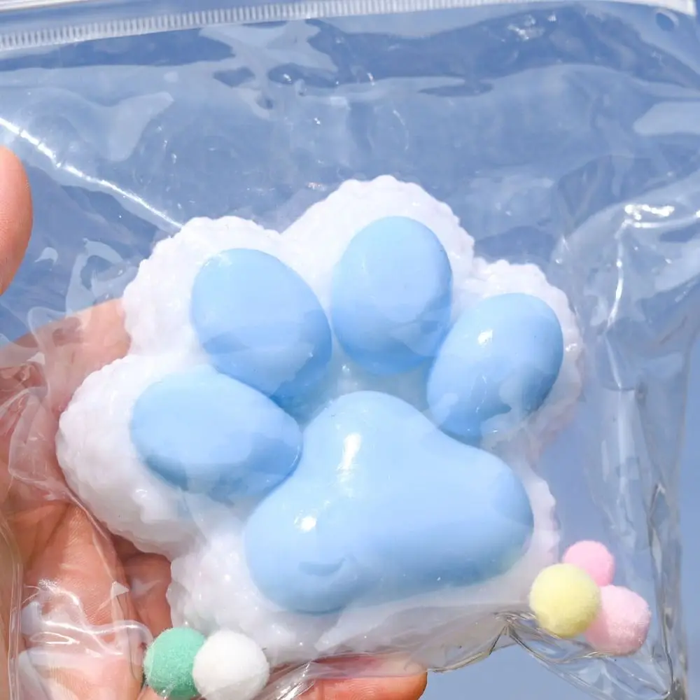 Super Large Cat Paw Squishy Squeeze Toy Clear Bright-Coloured TPR Cat's Paw Stress Relief Pinch Toy Cat Claw Fidget Toy