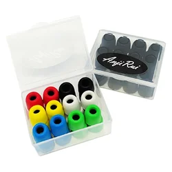 ANJIRUI T400 4.9mm M Memory Foam Ear Tips for In-ear Earphones 12 Pairs Enhanced Bass Ear Pads 6 Colors