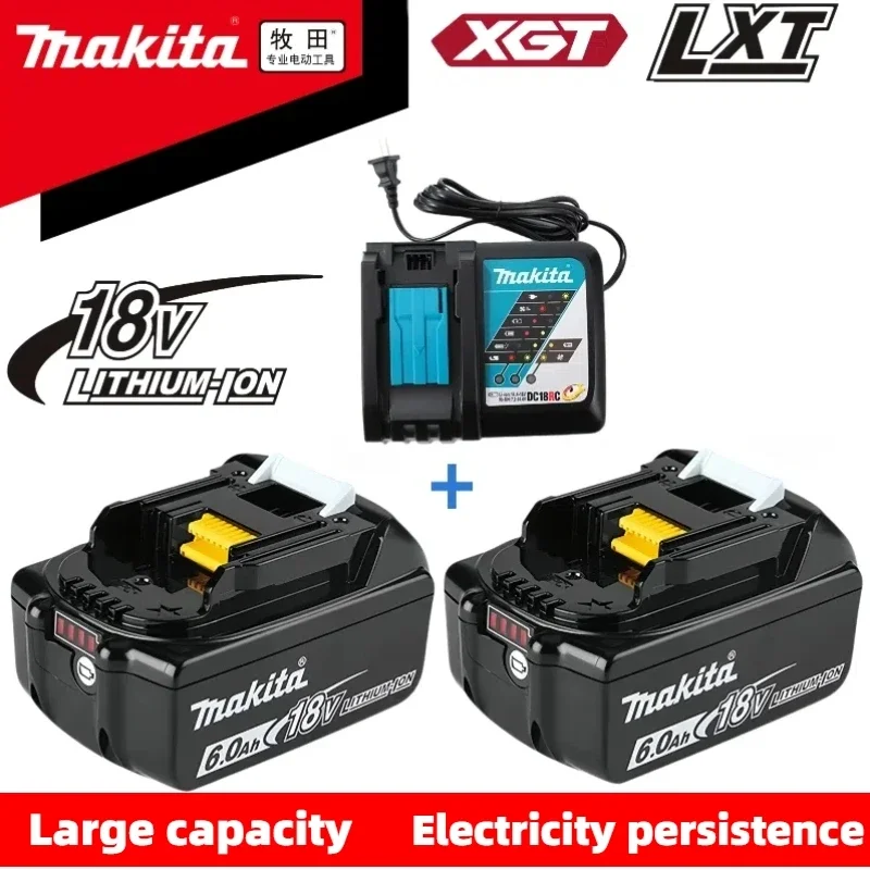 

Original Makita Rechargeable 18V 6.0Ah Li-Ion Battery For Makita LXT BL1830 BL1815 BL1860 BL1840 Replacement Power Tools Battery