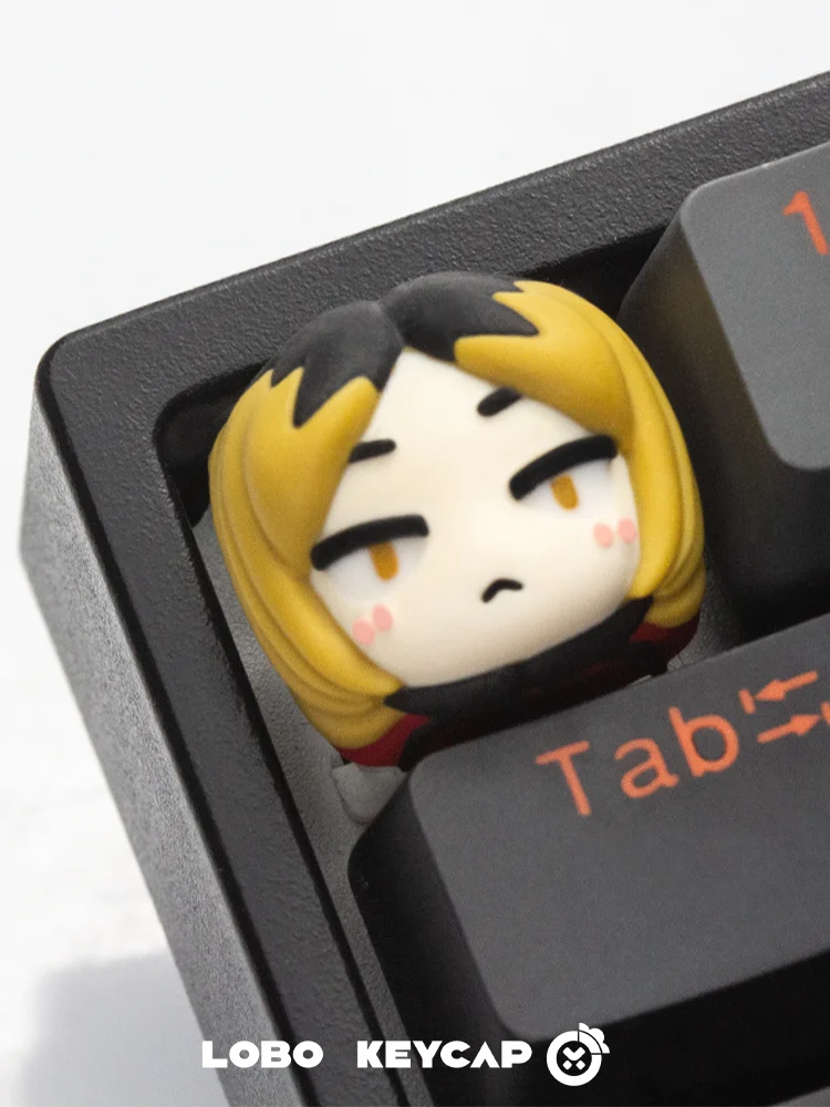 Cityboy-Keycap Shoyo Hinata Tobio Kageyama Kodzuken, Anime Resin Key Cap, Cartoon Thermal keykeycap para Gamer Gifts