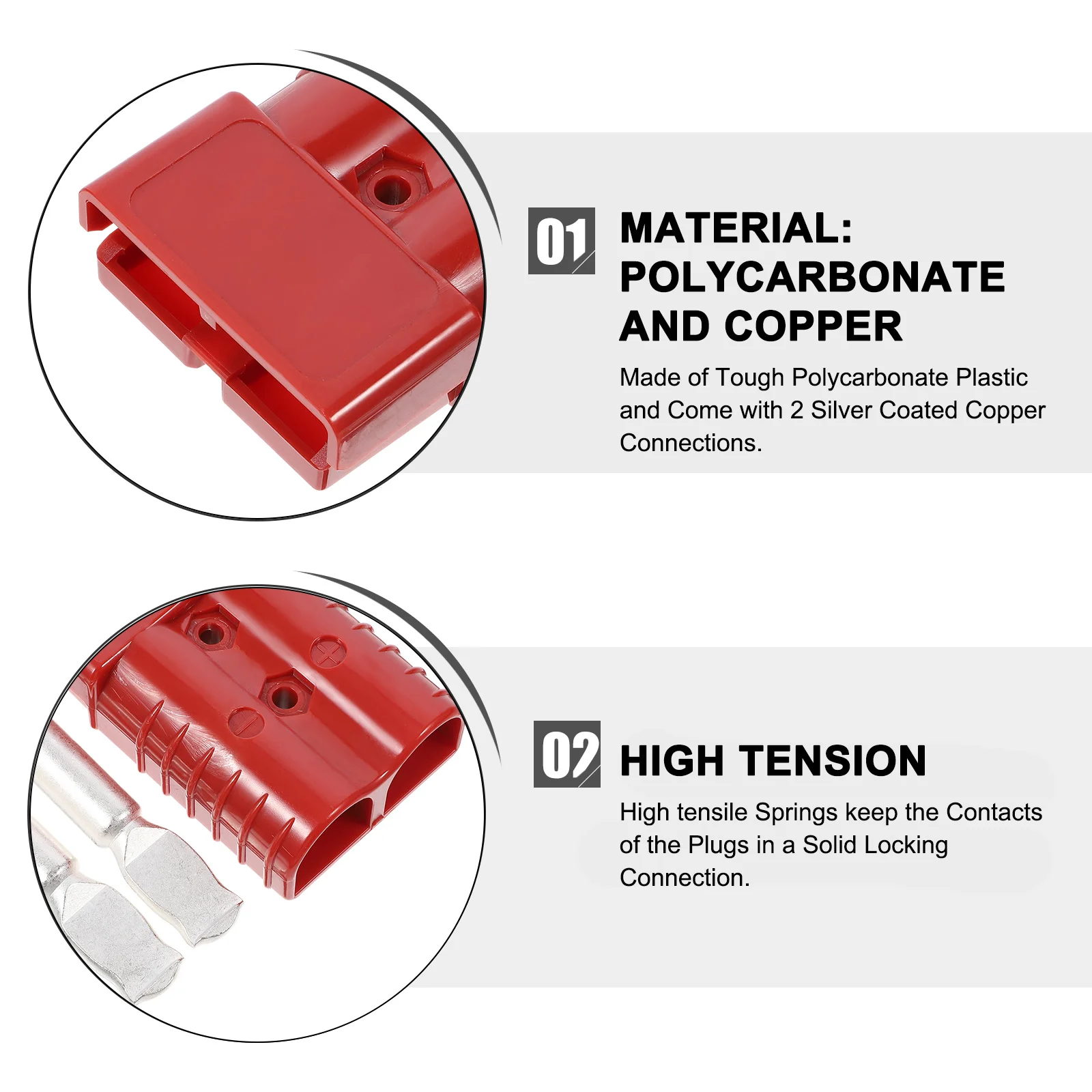 350 A Forklift Connector Exterior Power Pole Connectors Gray Plug Amp Polycarbonate Vehicle Trailer