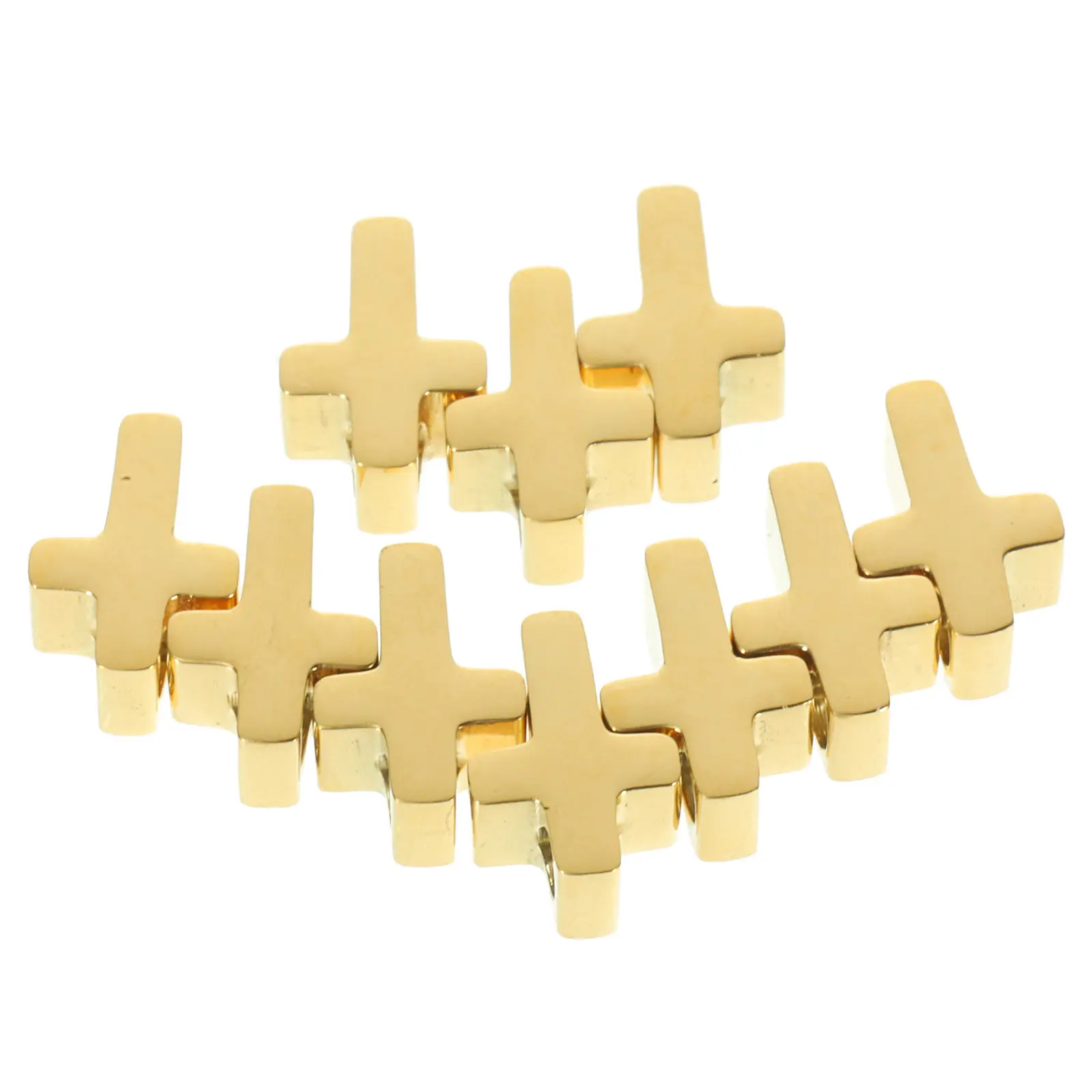 

10 шт. подвесок-крестиков из нержавеющей стали для изготовления браслетов, ожерелий, украшений, креативные мини-металлические крестики-шармы для вечеринок и путешествий