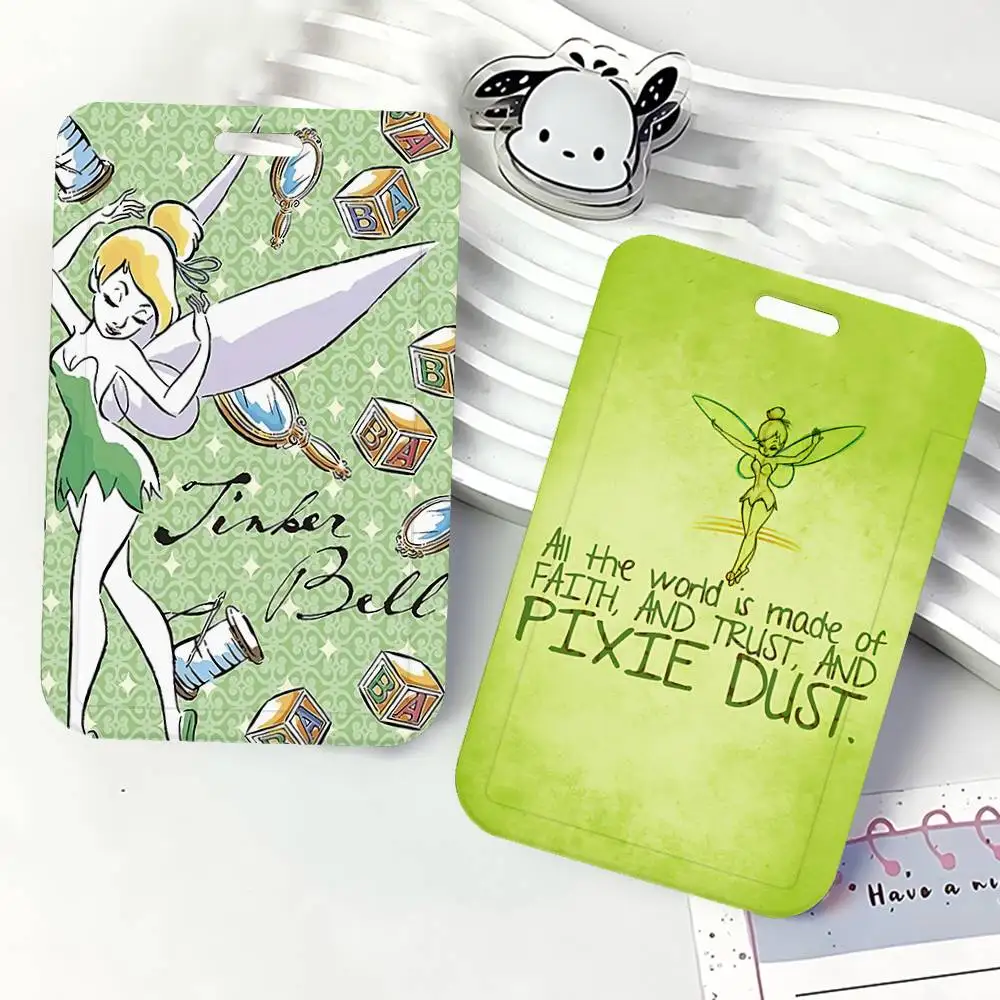 Cute T-Tinker B-Bell ID Badge Card Holder Lanyard Kids Credit Card Case Neck Strap Door Card Holder Credentials Gift