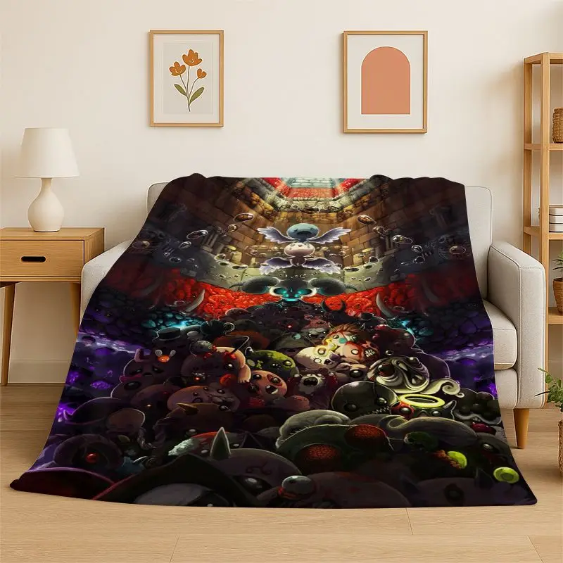 RPG Game The Binding Of Isaac Flannel Blanket,Ultra Soft Warm Plush Throw for Home Bedroom Bed Sofa Cover Office Picnic Gift Kid