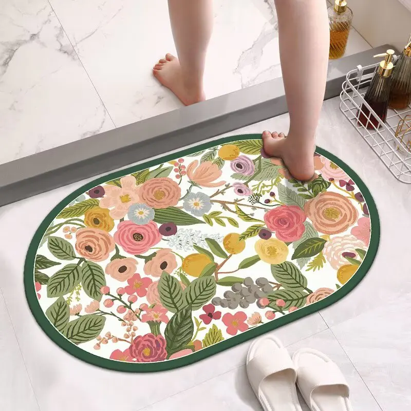 Diatom mud household entry floor mat door entrance carpet door mat bedroom bathroom bathroom water absorbent non-slip foot mat