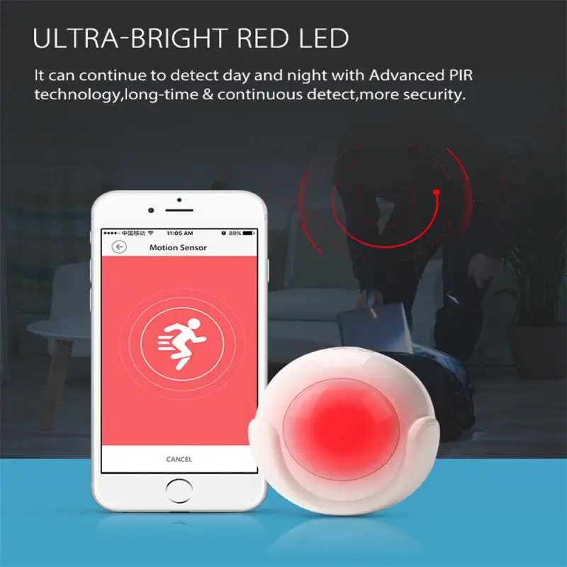 Imagem -06 - Tuya Inteligente Wifi Pir Sensor de Movimento Alarme Detector Infravermelho Passivo para Sistema de Alarme Automação Residencial Trabalho com Vida Inteligente Ifttt