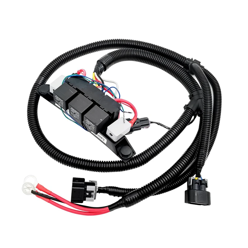 Electric Dual Fan Control Wiring Harness for Chevy Silverado Tahoe GMC Sierra Yukon Replaces 674-00923 67400923