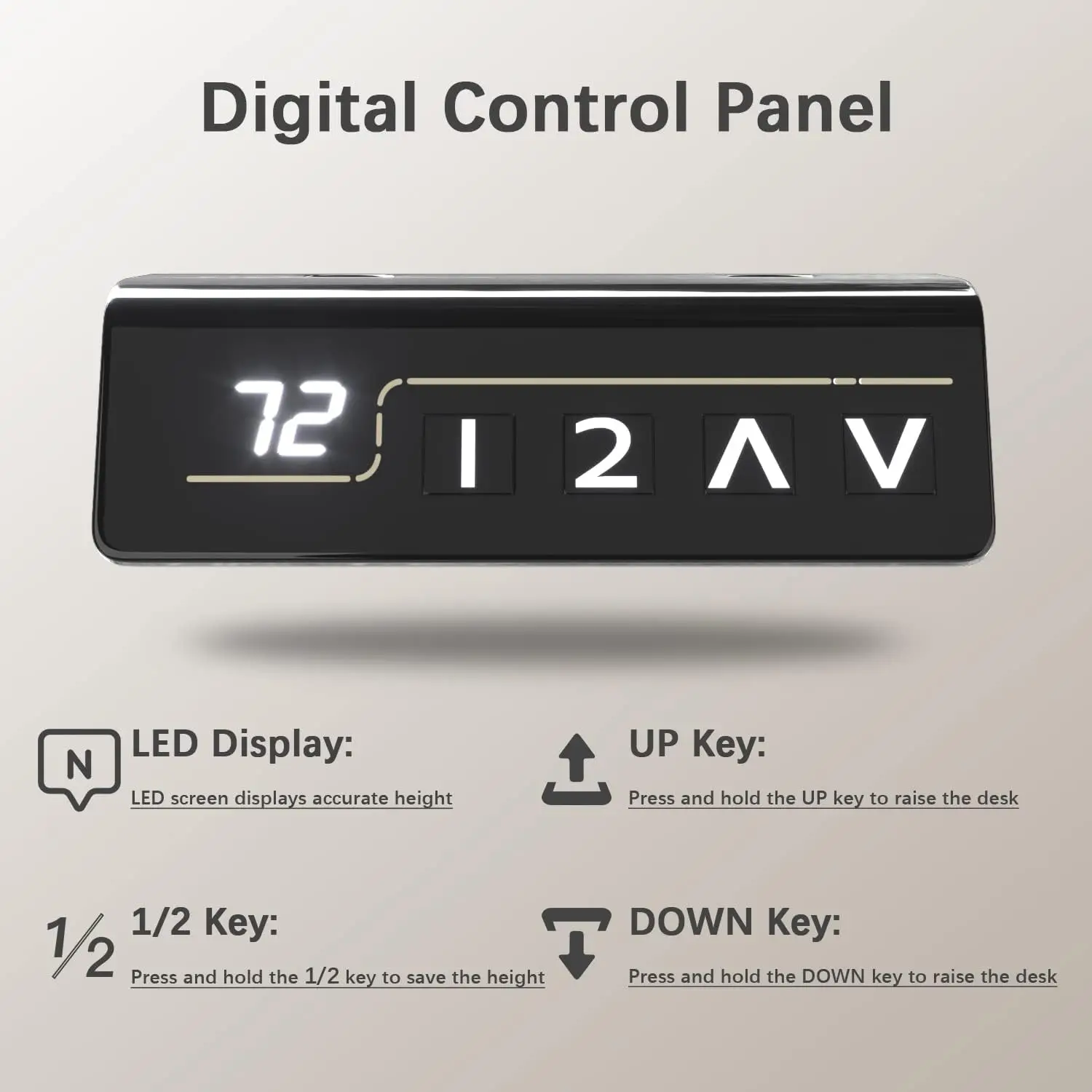 (UUX) 55 × 24 بوصة ارتفاع كهربائي قابل للتعديل مكتب قائم كبير الجلوس الوقوف مكتب المنزل مكتب الكمبيوتر الذاكرة المسبقة UQ #6