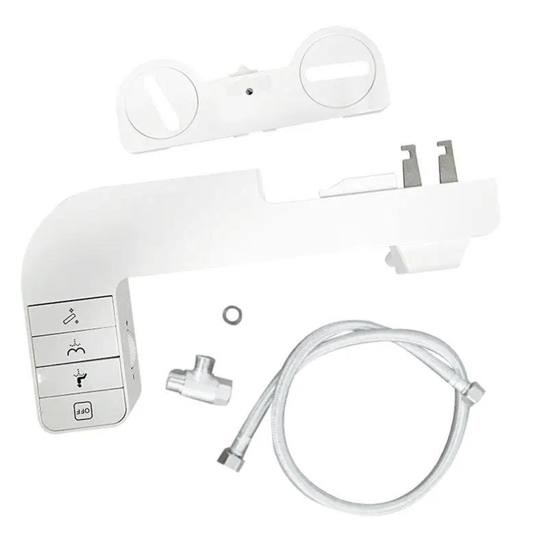 

ABJN-Bidet Attachment Non-Electric Sprayer Adjustable Water Pressure For Toilet Dual Retractable Nozzles For Toilets Seat B Dura