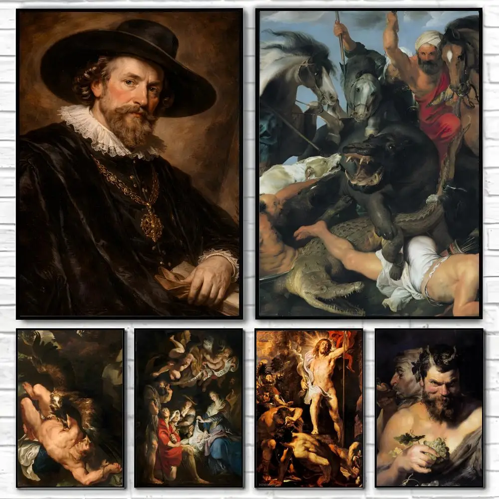 P-Peter Paul Rubens-S Poster Klassische Poster und Wandkunstdrucke eignen sich für Wohnzimmer, Schlafzimmer und Zuhause