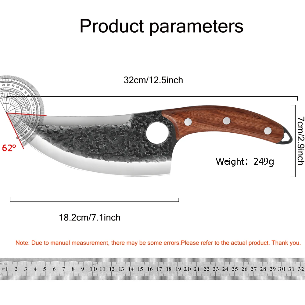 Professional Steel Knife Boning Knife Wooden Handle Boning Knife BBQ Vegetable Fruit Knife Cutting Cooking Knife Kitchen Stuff