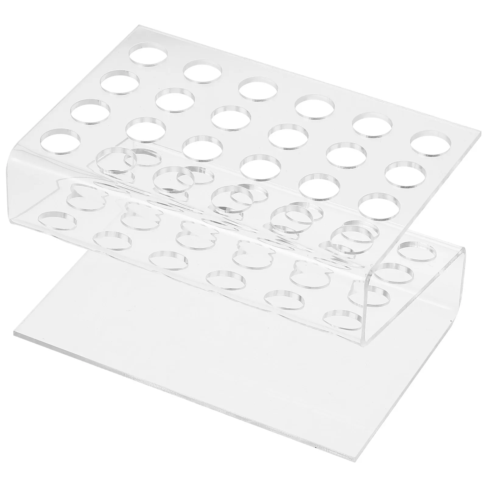 Clear Acrylic Pen Holder Display Rack – Multi-Compartment Pencil, Brush & Eyebrow Pencil Organizer Stand