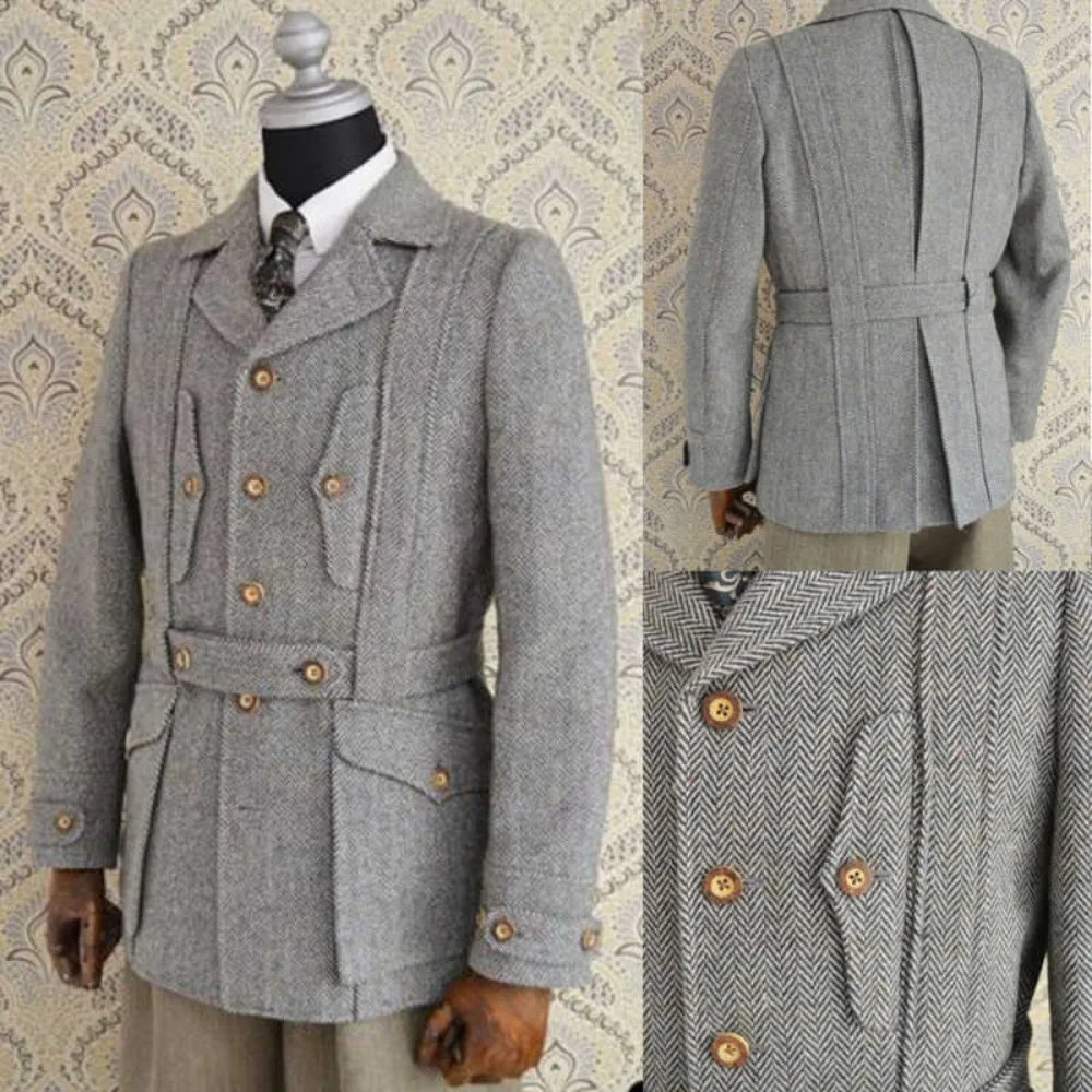 

Winter Warm Men's Suit 1 Piece Jackets Regular Single Breasted Notched Lapel Blazer Custom Made Outdoors Occasion Last Design