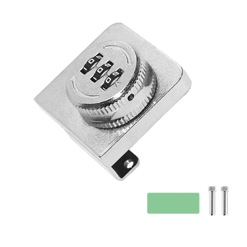 3Digit Combination Closet Lock Mechanical Password Drawer Lock Glass Cabinet Keyless Lock with Code Easy to Install G6KA