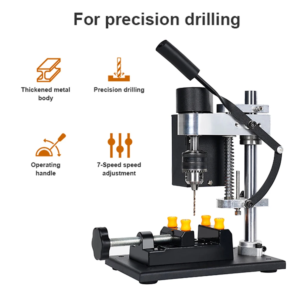 Picture 3: Mini Bench Drill Press High Precision 7-Speed Variable Electric Drilling Machine for DIY PCB Jewelry EU Warehouse