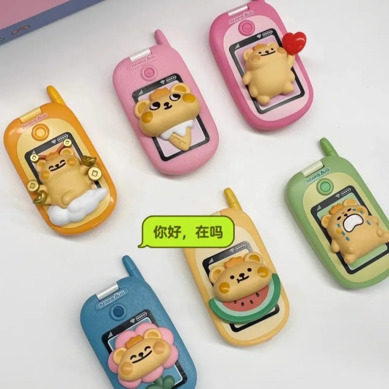 

Bear Is Bug Call! Series Confirmed Blind Box Mobile Phone Mirror Trendy Toy Cute Girl Gift Bag Phone Pendant Surprise Gift