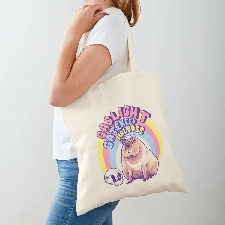 

Gaslight Gatekeep Girlboss - Cool Capybara Momcore Karen Sunglasses ok i pull up Got Drip physically thick mentally Bag