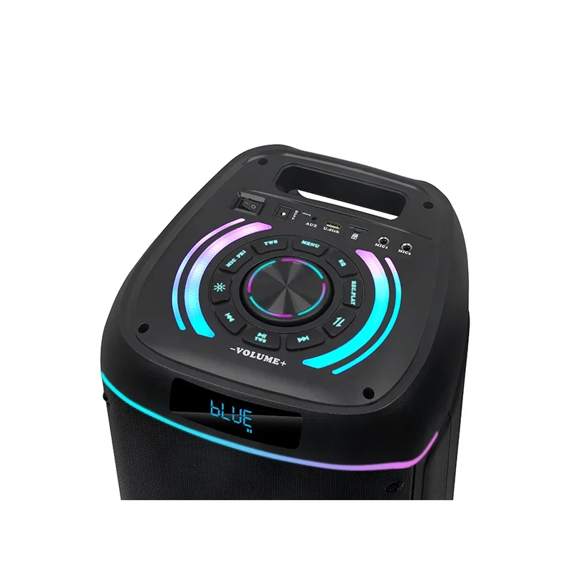 

Portable 8 Inch Dual For Bluetooth Speaker RGB Lights 40W Output Power For Home Theatre Mobile Phone For Parties Square Dances