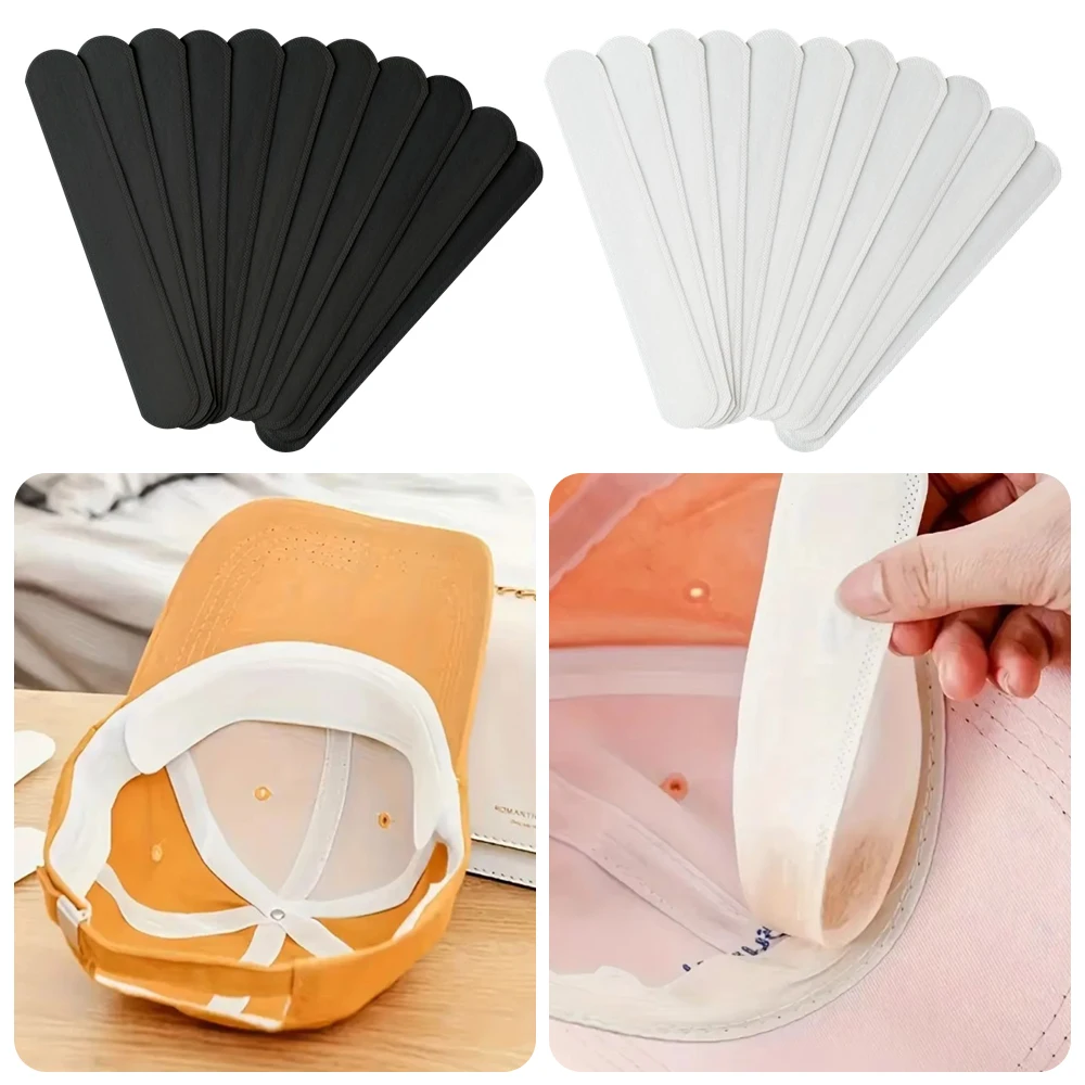 Cloth Hat Sweat Pad​​ Disposable ​​Breathable ​​Hat Sweatband​​ Long Strip Ultra-Absorbent​​ ​​Sweat Absorber Liner Pads