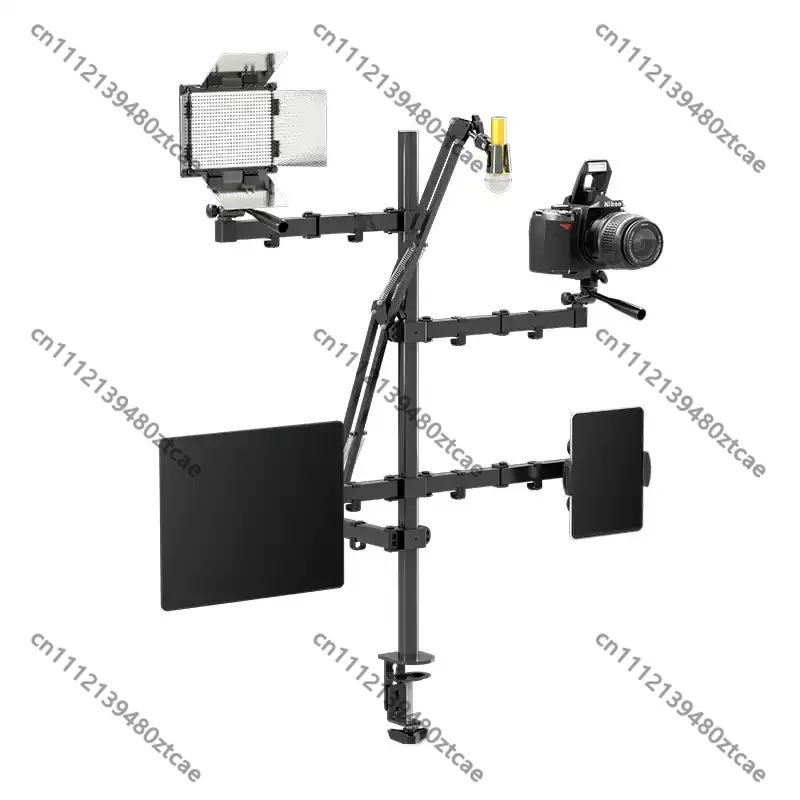 Multi‑Function Rotatable Retractable Live Streaming Stand for Phone, iPad, Microphone, Monitor & Camera